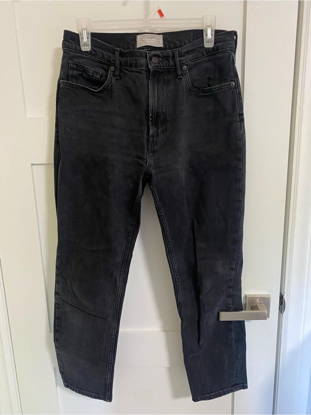 Everlane Black High-Rise Straight Jeans - The Original Cheeky